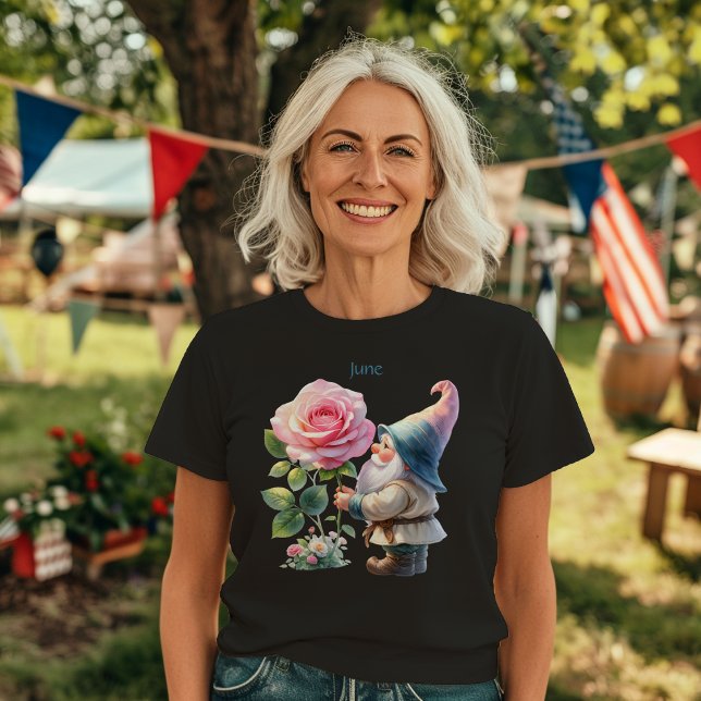 T-shirt En Tri-matière Personnalisé Juin Mois de naissance Jardin Gnome (Créateur téléchargé)