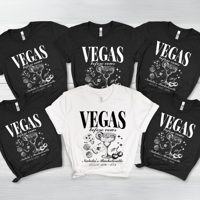 T-shirt En Tri-matière Personnalisé Las Vegas Bachelorette Party (Créateur téléchargé)