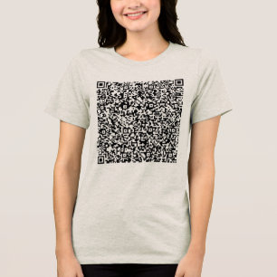 T-shirt En Tri-matière Personnalisé QR Code Scan Info Votre Drôle