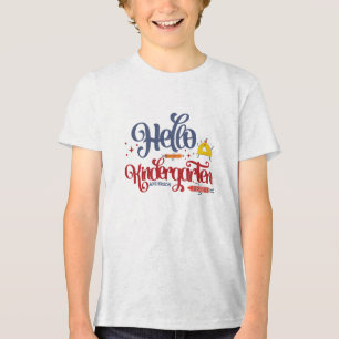 T-shirt En Tri-matière Personnaliser Hello maternelle Typographie