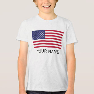 T-shirt En Tri-matière Personnalisez avec votre nom USA Etats-Unis
