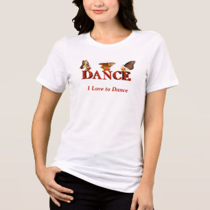 T-shirt En Tri-matière Personnalisez le panneau Danse avec des papillons