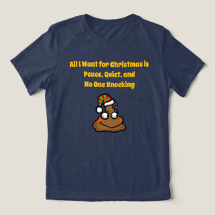 T-shirt En Tri-matière Personne ne frappe Drôle de Noël Humour Toilettes