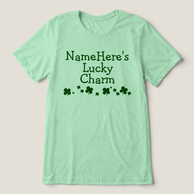 T-shirt En Tri-matière Petit ami personnalisé Lucky Charm St. Patrick's (Design Recto)