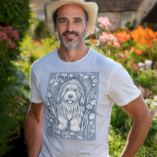 T-shirt En Tri-matière Petit Chien de Shaggy dans un vieux jardin anglais