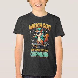 T-shirt En Tri-matière Petit écureuil enfantin design d'animal de dessin