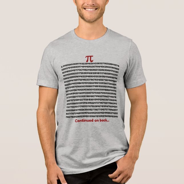 T-shirt En Tri-matière Petit morceau de Pi (Recto)