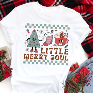 T-shirt En Tri-matière Petite Âme Joyeuse Noël Rétro