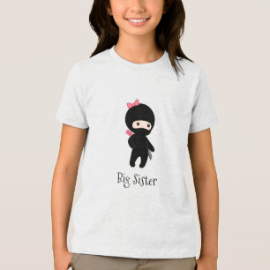T-shirt En Tri-matière Petite citation de fille Ninja - Grande Soeur