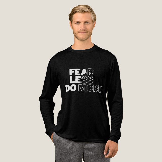 T-shirt En Tri-matière "Peur moins faire plus" Motivationnel Hommes (Recto complet)