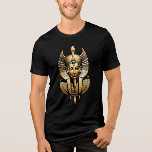 T-shirt En Tri-matière Pharaon doré au coiffure royale Art