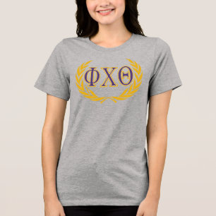 T-shirt En Tri-matière Phi Chi Theta Grecques avec couronne