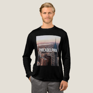 T-shirt En Tri-matière Philadelphie Skyline Vue aérienne Typographie Urba