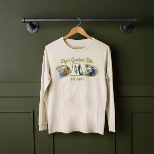 T-shirt En Tri-matière Photo Collage Bold Lettres Papa Fête des pères Cad