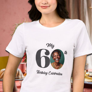 T-shirt En Tri-matière Photo d'anniversaire 60 ans gras