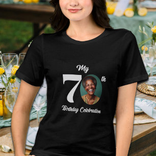 T-shirt En Tri-matière Photo d'anniversaire 70 ans gras