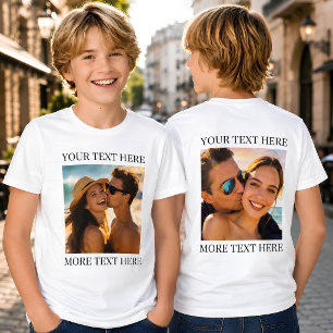T-shirt En Tri-matière Photo et texte double face personnalisés