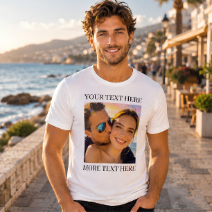 T-shirt En Tri-matière Photo et texte personnalisés
