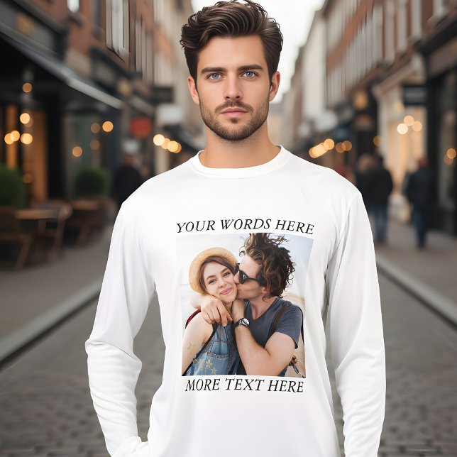 T-shirt En Tri-matière Photo et texte personnalisés (Créateur téléchargé)