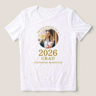 T-shirt En Tri-matière Photo fière sœur de la promotion 2026 en écriture 