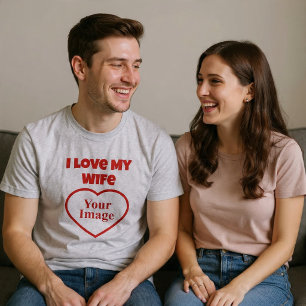 T-shirt En Tri-matière Photo J'aime Ma Femme