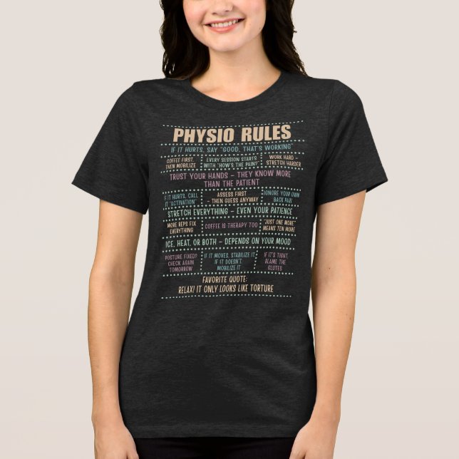 T-shirt En Tri-matière Physio règlements drôles (Recto)
