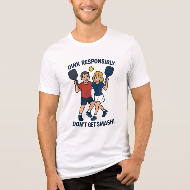 T-shirt En Tri-matière Pickleball Dink de manière responsable (Recto)
