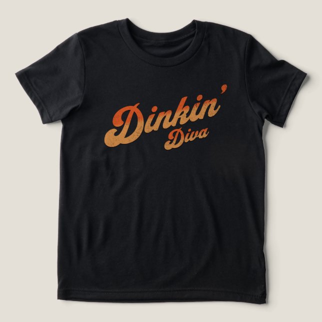 T-shirt En Tri-matière Pickleball Dinking Diva pickball (Design Recto)