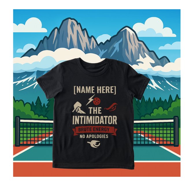 T-shirt En Tri-matière Pickleball Youth Tee With Intimidator Graphic (PICKLEBALL PERSONALIZED NAME YOUTH T-SHIRT)