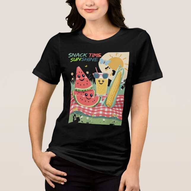 T-shirt En Tri-matière Picnic Pals – Summer Snack Squad (Recto)