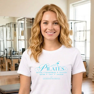 T-shirt En Tri-matière Pilates de Luxe Les Principes Fondamentaux Bleu