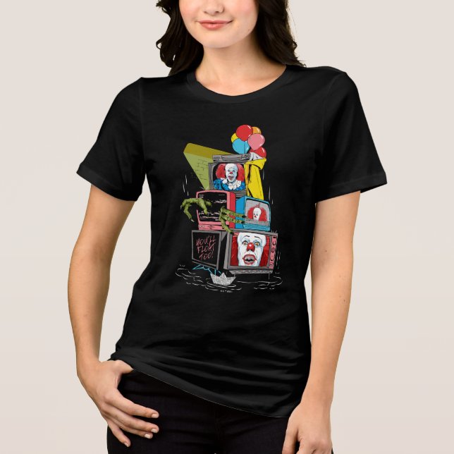T-shirt En Tri-matière Pile de télévisions classiques Pennywise - Vous fl (Recto)