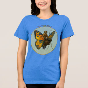 T-shirt En Tri-matière Pilote chevauchant sur le dos d'un énorme papillon