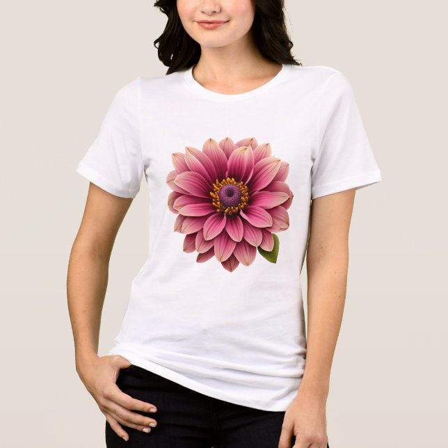 T-shirt En Tri-matière Pink Flower (Recto)