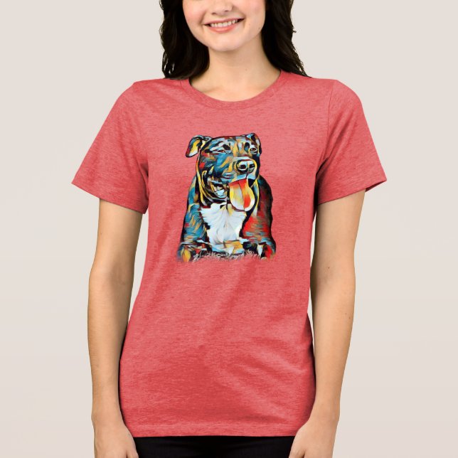 T-shirt En Tri-matière Pit Bull en Couleurs (Recto)