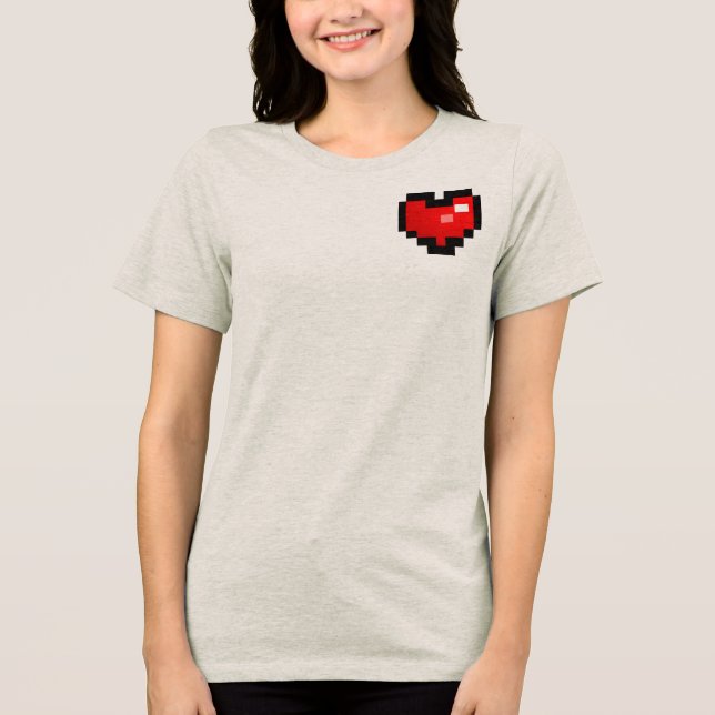T-shirt En Tri-matière pixel_cœur (Recto)
