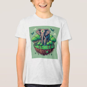 T-shirt En Tri-matière Pixel Friends : Forest Protection (éléphant) #01