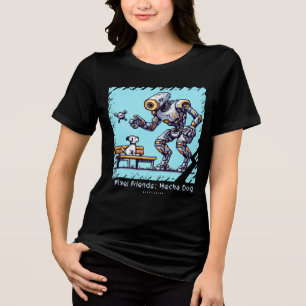 T-shirt En Tri-matière Pixel Friends : Mecha Dog (Robot Dog)(tshirt femme