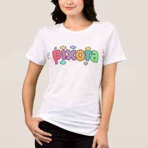T-shirt En Tri-matière Pixora - Lettre bulle colorée Conception du logo
