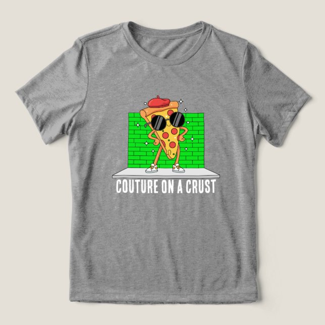 T-shirt En Tri-matière pizza drôle (Design Recto)
