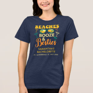 T-shirt En Tri-matière Plages de fête de fiançailles Alcool Meilleures am
