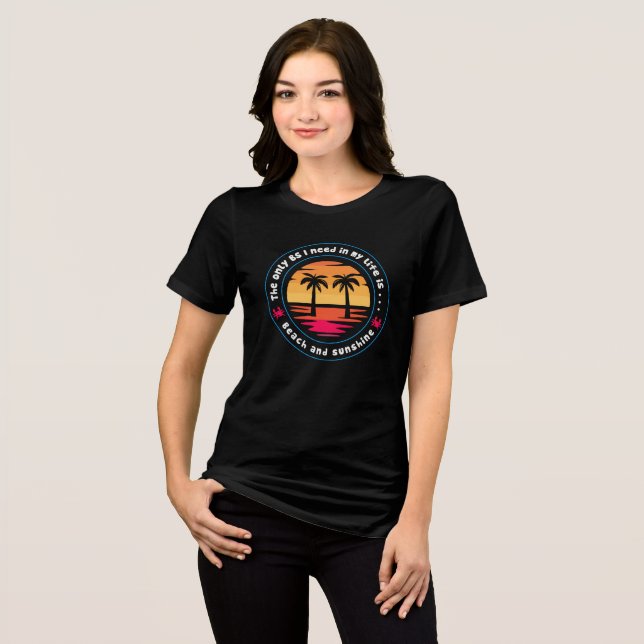 T-shirt En Tri-matière Plages et soleil (Recto plein)