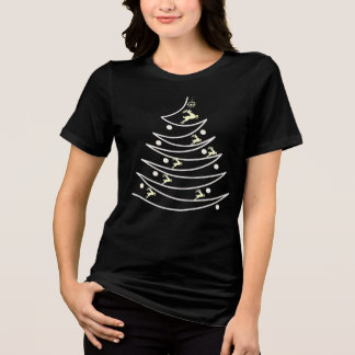 T-shirt En Tri-matière Plan de sapin de Noël pour employés du personnel