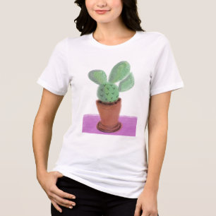 T-shirt En Tri-matière Plante Cactus Vert Violet plantes d'intérieur