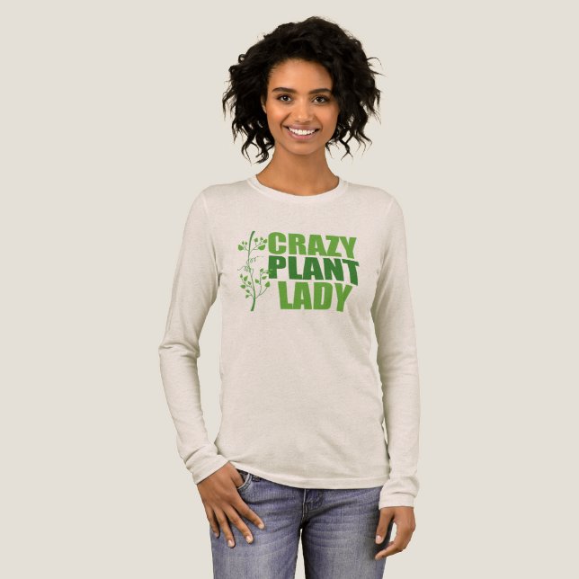 T-shirt En Tri-matière Plante folle Lady Cute Long Sleeve Femme (Recto complet)