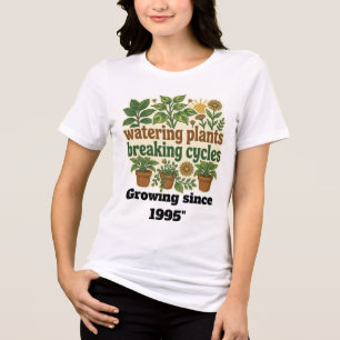 T-shirt En Tri-matière Plantes d'arrosage rétro Briser les cycles Santé m