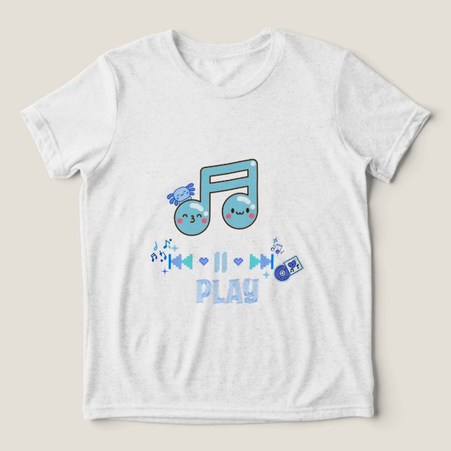 T-shirt En Tri-matière Play music  (Design Recto)