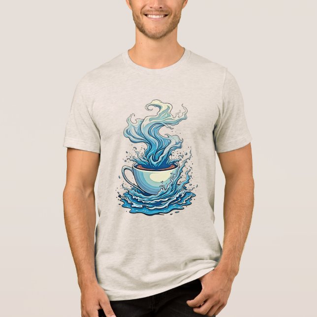 T-shirt En Tri-matière Plongée de café : Art dynamique (Recto)