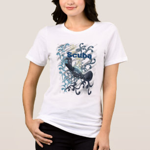T-shirt En Tri-matière Plongée sous-marine nage avec les Rays Manta