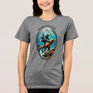T-shirt En Tri-matière Plongée vintage plongée plongée avec un URM de Lio